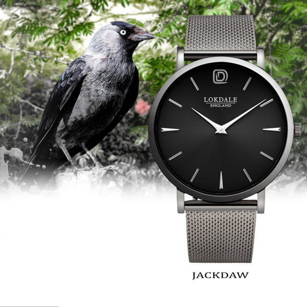 Jackdaw - Silver Noir Watches LOKDALE LTD 